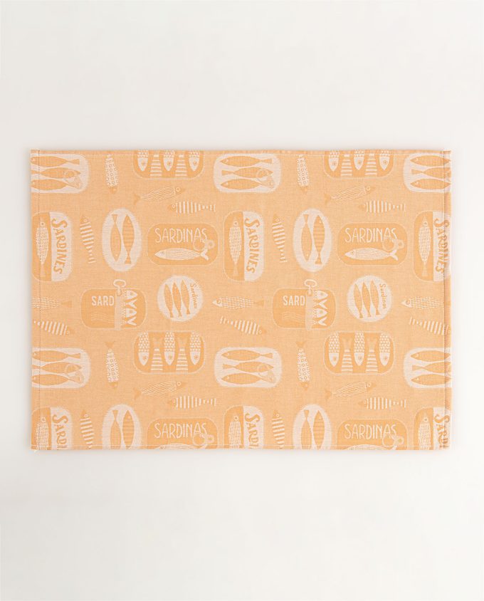 Sardines Canvas Tea Towel