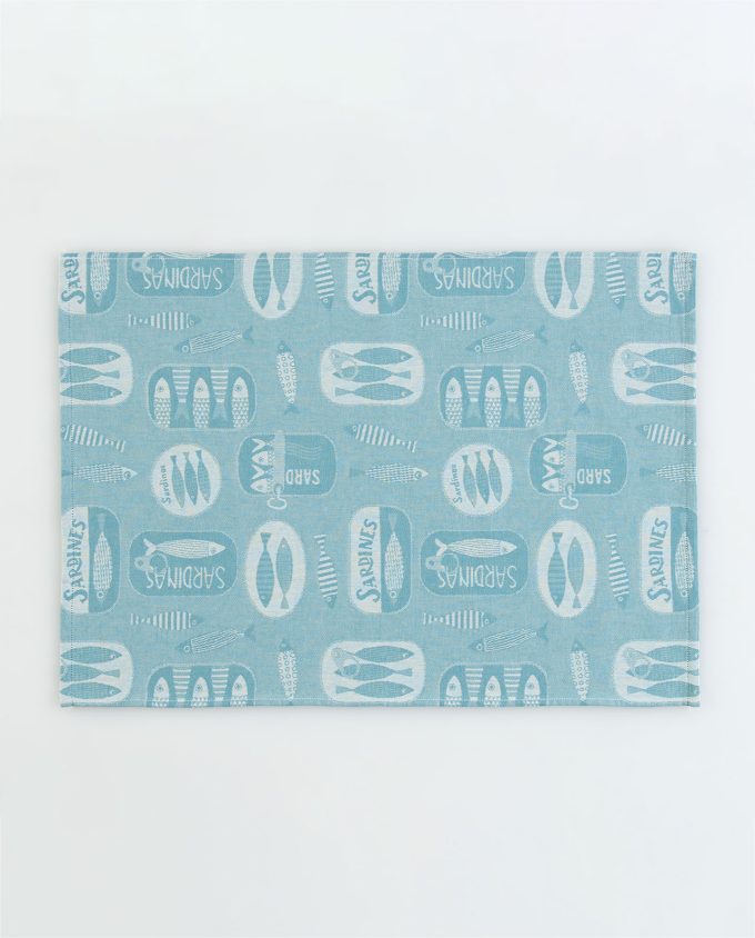 Sardines Canvas Tea Towel