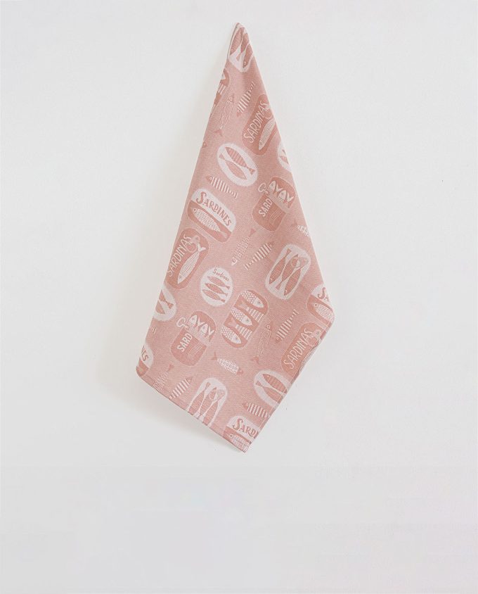 Sardines Canvas Tea Towel