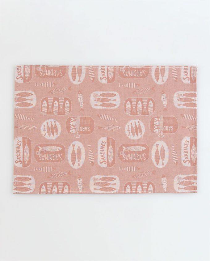 Sardines Canvas Tea Towel