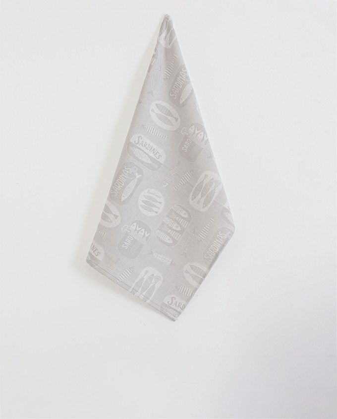Sardines Canvas Tea Towel
