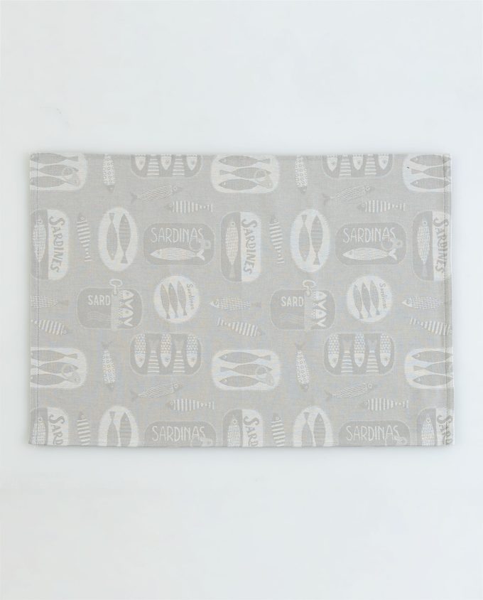 Sardines Canvas Tea Towel